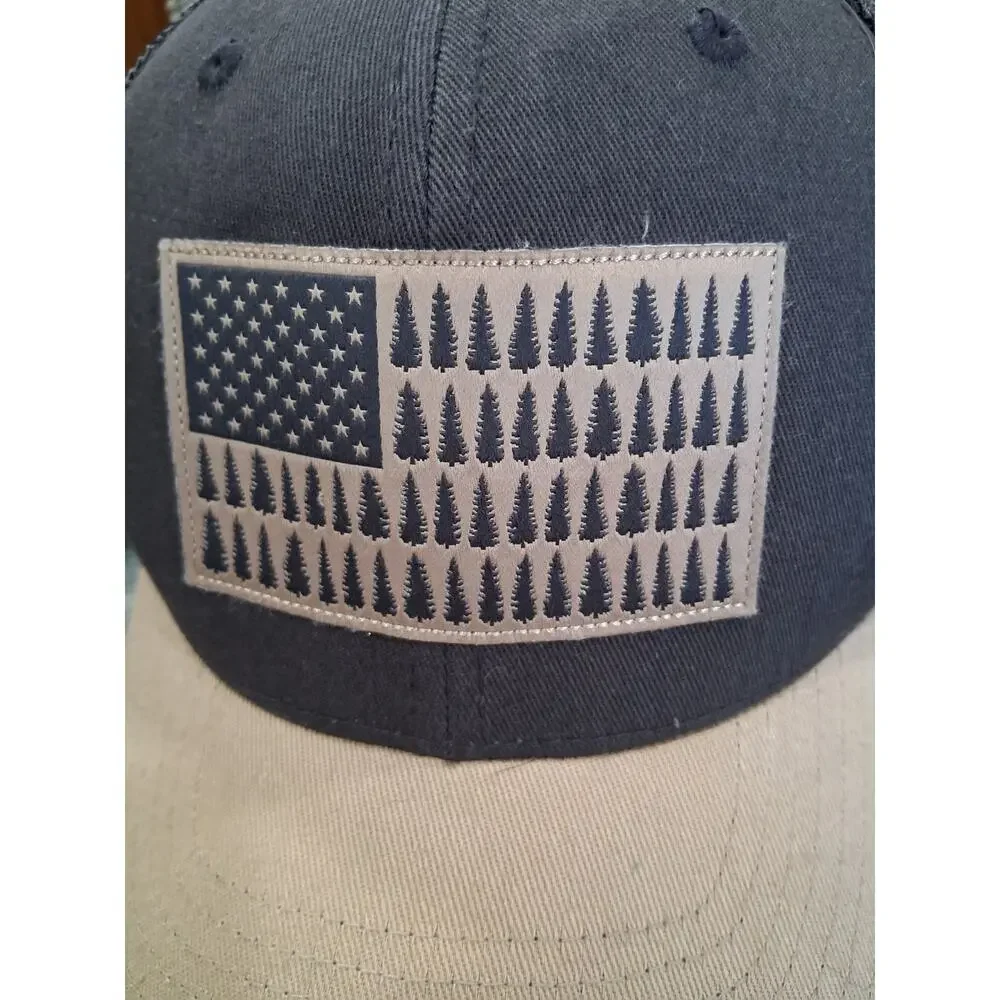Fox Head Racing And Columbia Tree Flag Patch Hats Set Of 2 Trucker Mesh Caps USA